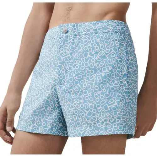 HERMES SS23 Beach Shorts Men's Sky Blue