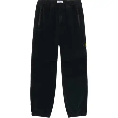 STONE ISLAND Holiday Casual Pants Men's Black Moderate Straight Fit Pants