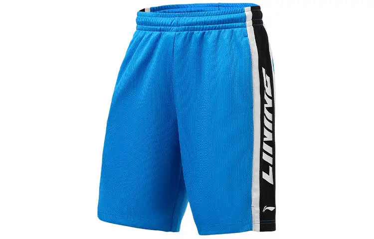 Li Ning Sports Basketball Collection Basketball Shorts Men's Blue Moderate Bermuda Shorts