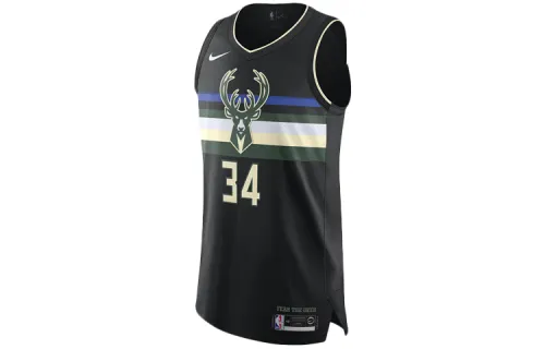 Nike NBA basketball vest AU player version Milwaukee Bucks Antetokounmpo Antetokounmpo No. 34 Men's Black