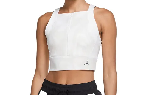 Jordan Tank Tops Women's White Crew Neck Moderate Racerback