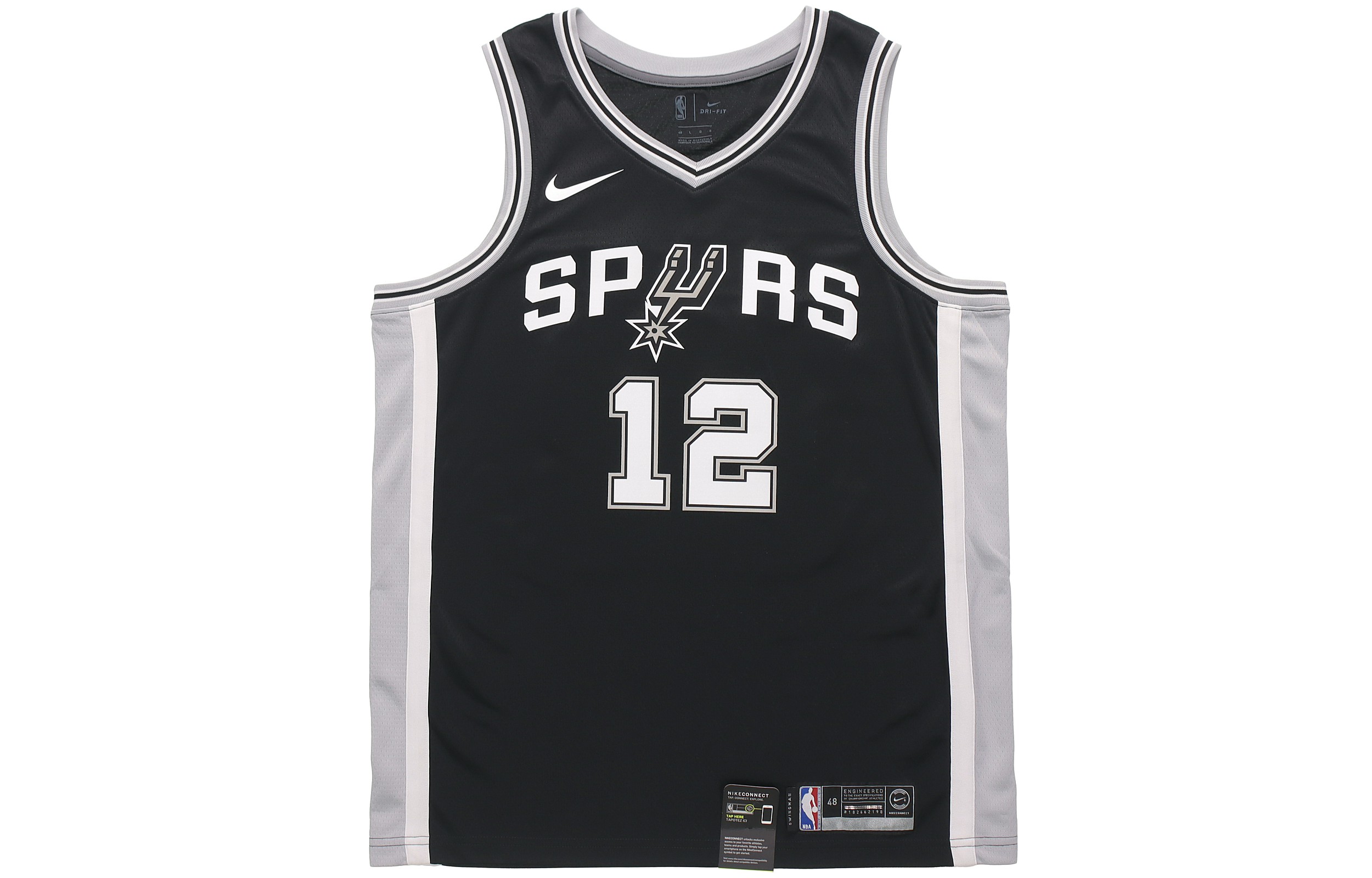 Nike NBA Jersey Basketball Vest SW Fan Edition Aldridge Ade Spurs No. 12 Team Limited Men's Black