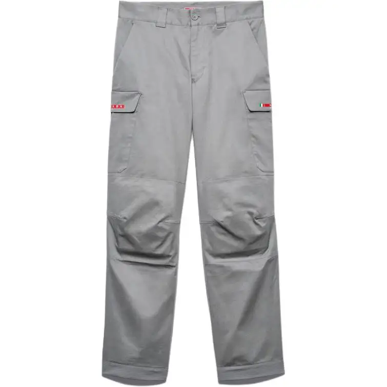 PRADA Casual Pants Men's Gray Moderate Wide Leg Pants