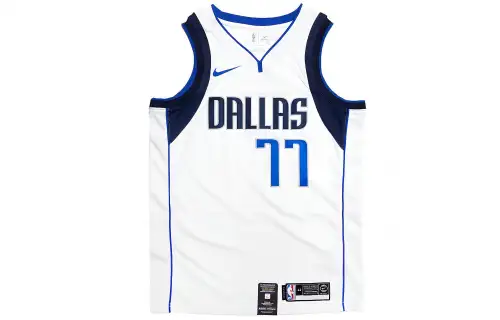 Nike NBA Casual Sports Basketball Vest SW Fan Edition Dallas Mavericks Doncic No. 77 Men's White