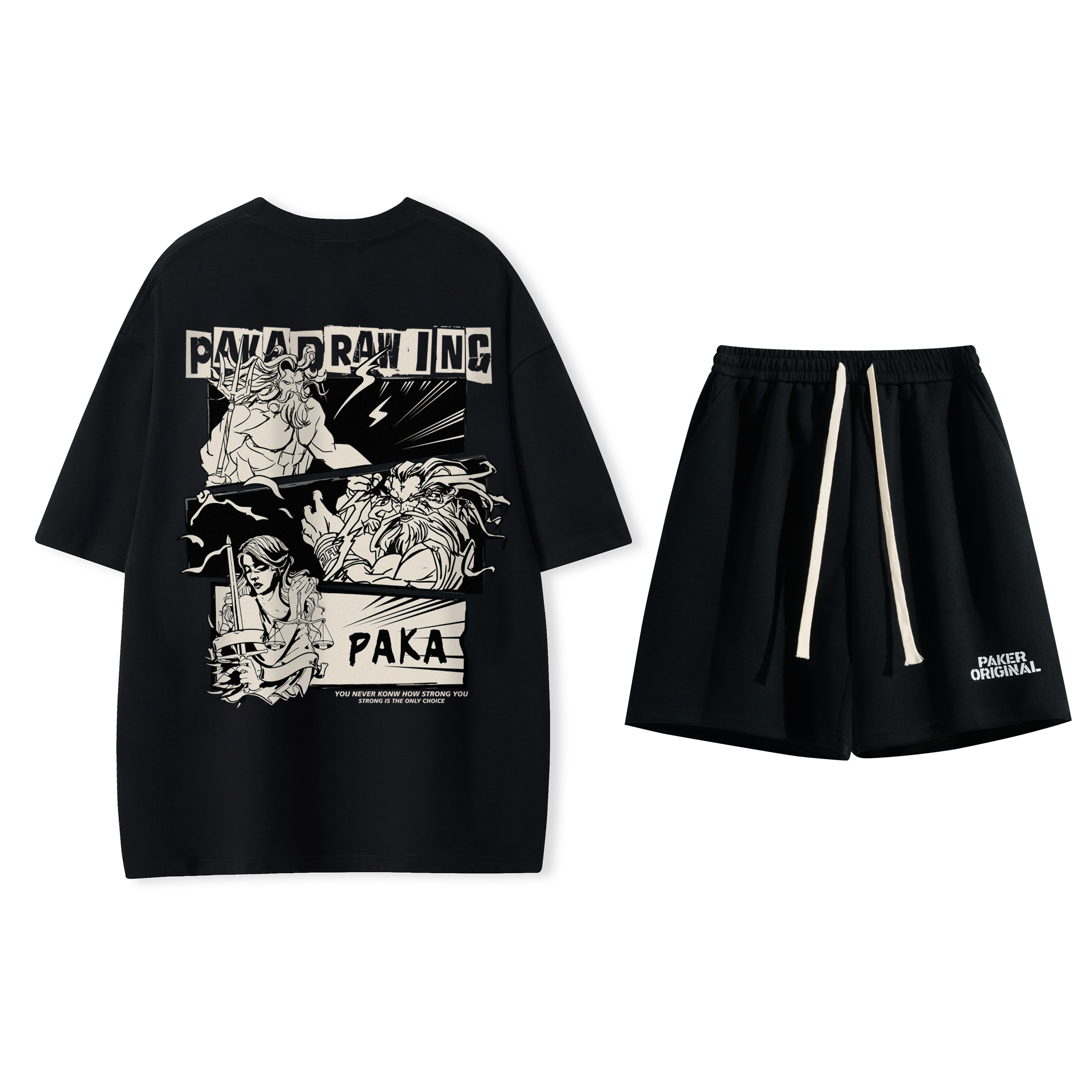 PAKA Casual Sportswear Unisex Crew Neck Moderate