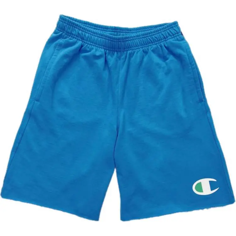 Champion Large C Logo Pattern Sports Fleece Lined Casual Shorts US Version Unisex Light Blue