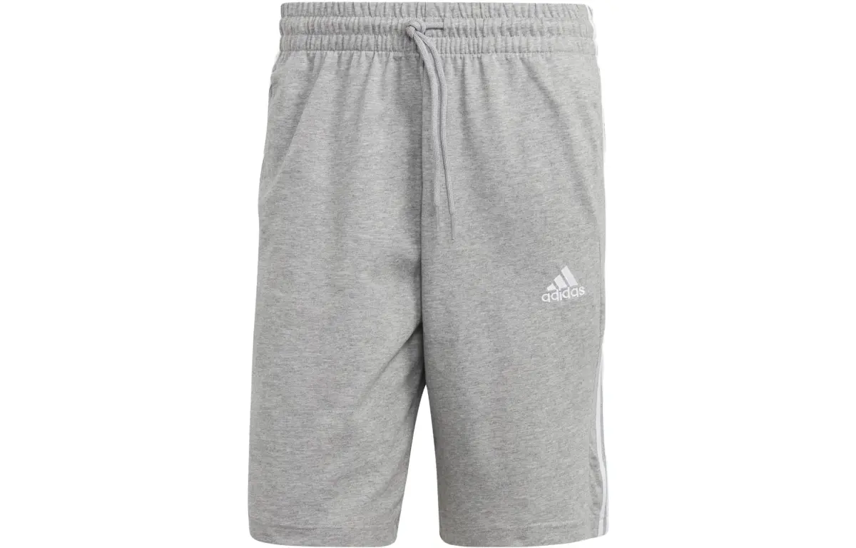 Adidas Essential Single Jersey 3 Stripes Shorts Casual Shorts Men's Gray
