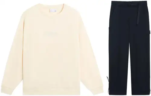 Li Ning Casual Sportswear Men's Crew Neck Moderate