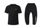 Li Ning Casual Sportswear Men's Black Crew Neck Moderate