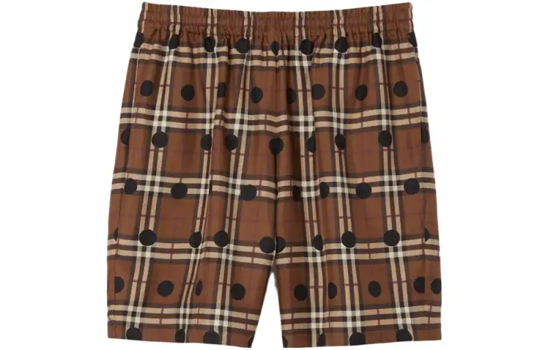 Burberry Vintage Check Polka Dot Silk Shorts