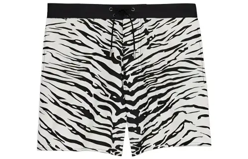 SAINT LAURENT Shorts Men's Black White