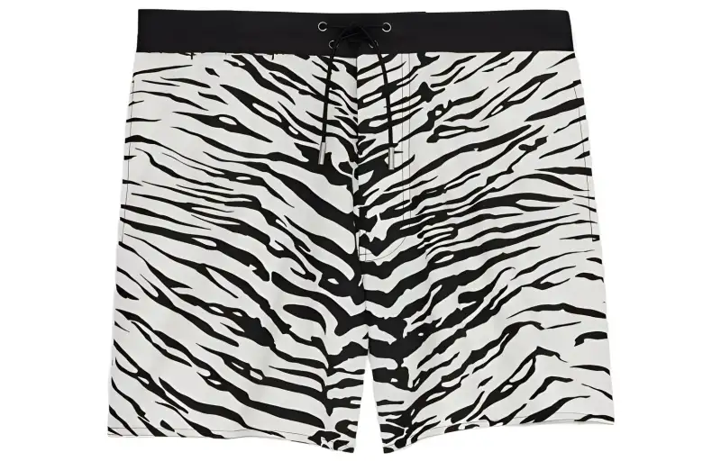 SAINT LAURENT Shorts Men's Black White
