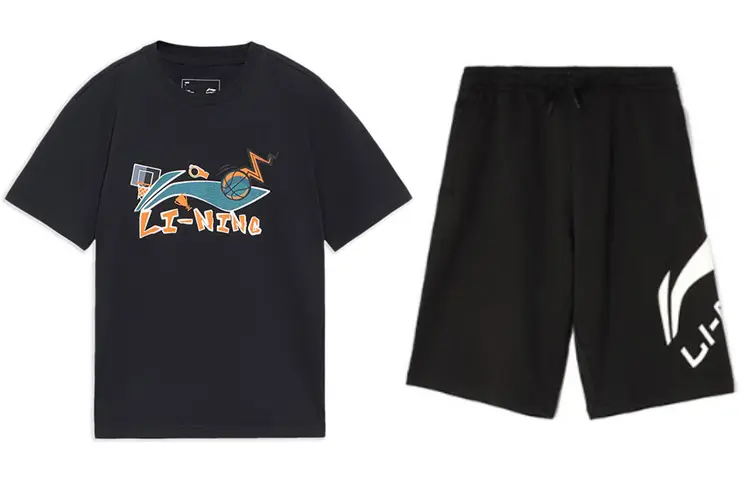 Li Ning Casual Sportswear Men's Crew Neck Moderate
