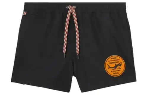 Burberry Shark Graphic Drawcord Swim Shorts