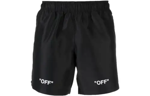 OFF WHITE Off Logo Print Swim Shorts