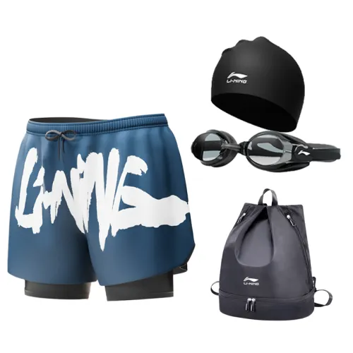 Li Ning Sports Trendy Collection Swimming Shorts Men's Moderate