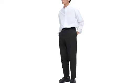 UNIQLO Casual Pants Men's Black Moderate Straight Fit Pants