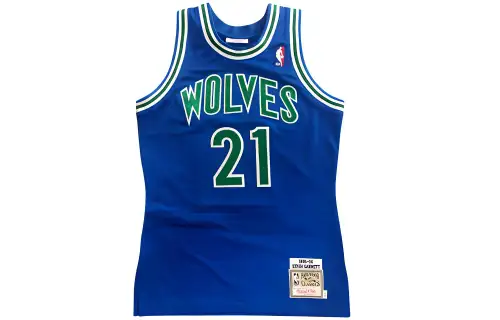 Mitchell & Ness Retro Sports Color Block Letters AU Player Edition 1995-96 Season Minnesota Timberwolves Basketball Vest Men's Blue