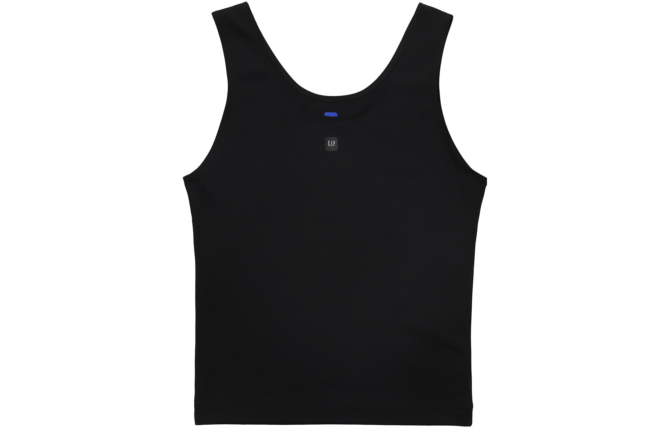 YEEZY X Gap x Balenciaga three-party joint model Womens Tank Top Second Skin solid color tank top women's black