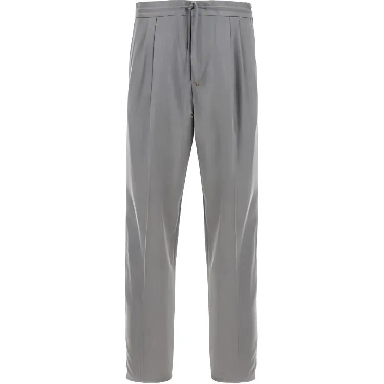 Brunello Cucinelli pressed-crease wool trousers