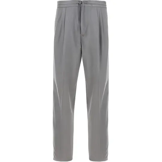Brunello Cucinelli pressed-crease wool trousers