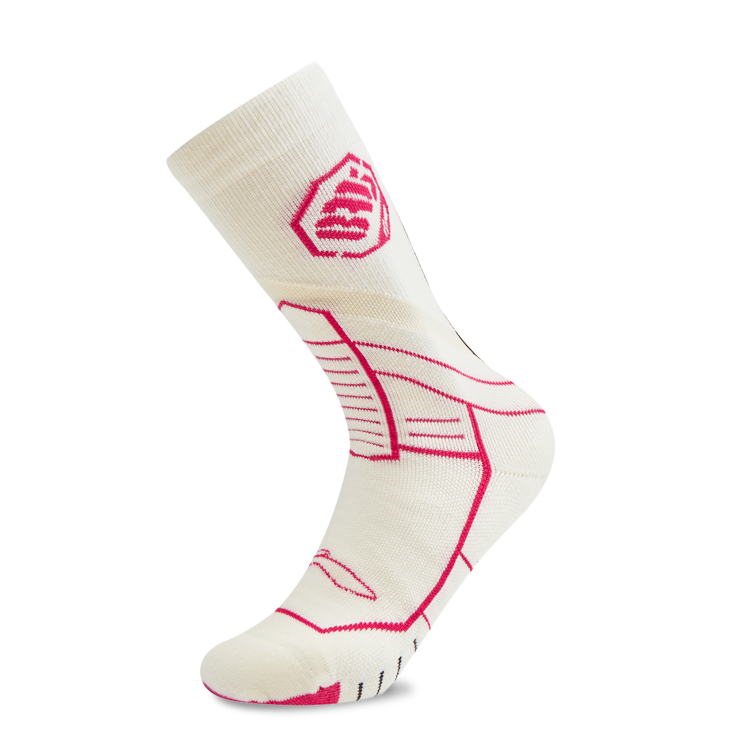 Li Ning Basketball Socks Unisex 1 Pack Ivory/Crystal Red