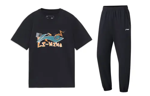 Li Ning Casual Sportswear Men's Crew Neck Moderate