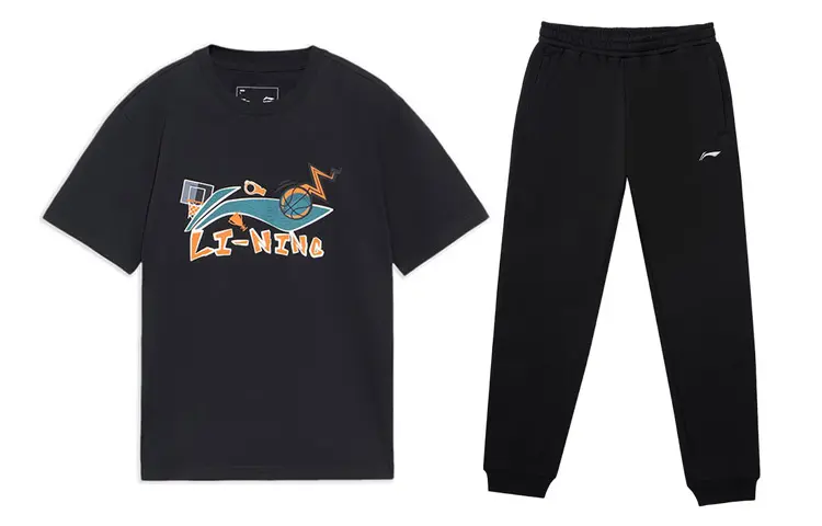 Li Ning Casual Sportswear Men's Crew Neck Moderate