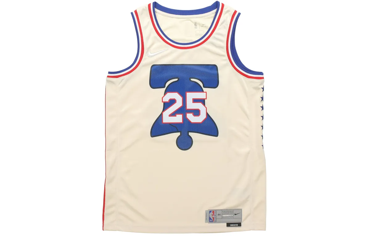 Nike Basketball Jersey Swingman Jersey Earned Edition Simmons, Philadelphia 76ers SW Fan Edition Men's Beige