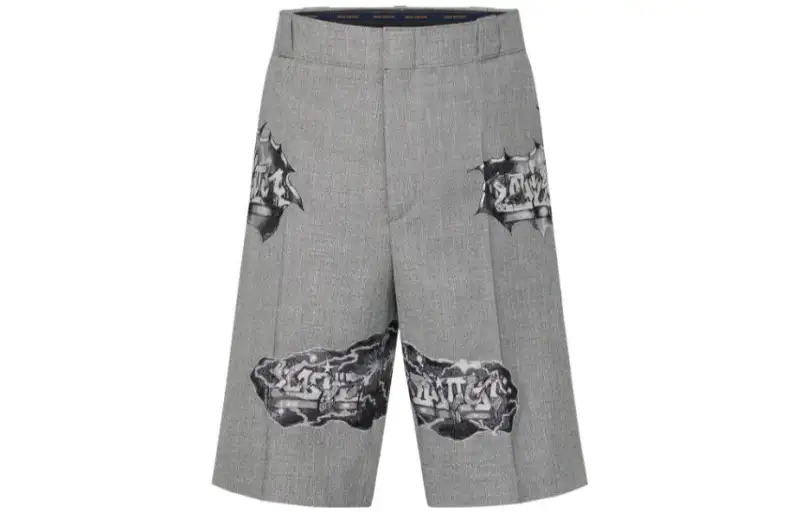 LOUIS VUITTON New Quarterly Products Of LV Casual Shorts Men's Gray Moderate