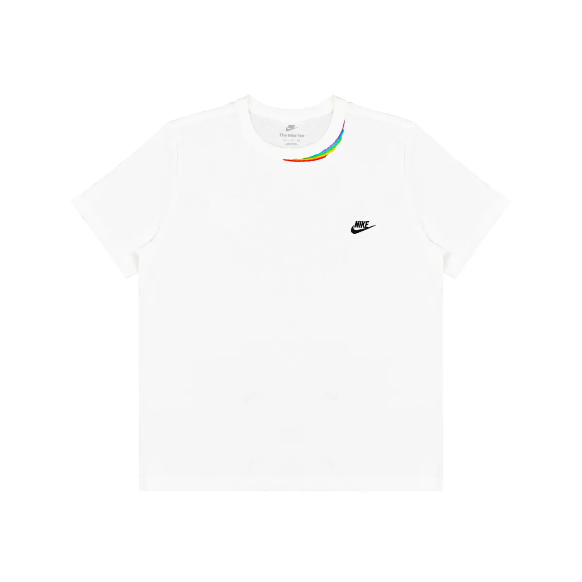 Nike T-Shirts Unisex White Crew Neck Moderate Straight Fit