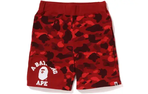 Bape Color Camo Cutting Sweat Shorts