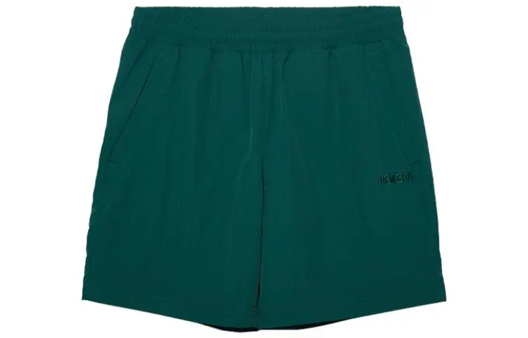 New Era Casual Shorts Unisex Green Moderate Straight Fit Pants