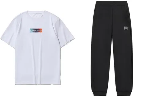 Li Ning Casual Sportswear Men's Crew Neck Moderate
