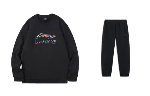 Li Ning Casual Sportswear Men's Crew Neck Thickened And Fleece Lined