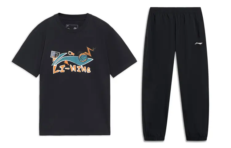 Li Ning Casual Sportswear Men's Crew Neck Moderate