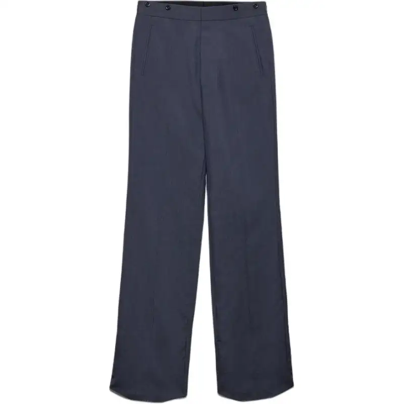 PRADA SS25 Casual Pants Wide Leg Style Men's Blue