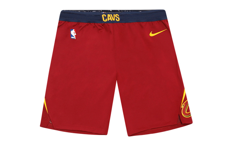 Nike NBA basketball pants Cleveland Cavaliers AU player version polyester sweat-absorbent and moisture-wicking loose straight mid-waist basketball pants men's team red
