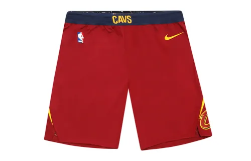 Nike NBA basketball pants Cleveland Cavaliers AU player version polyester sweat-absorbent and moisture-wicking loose straight mid-waist basketball pants men's team red