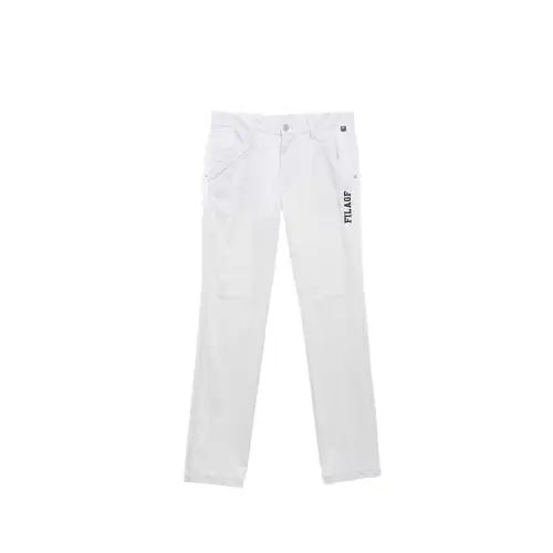 FILA Casual Pants Unisex White Moderate Straight Fit Pants