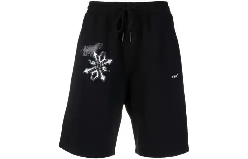 OFF WHITE Casual Shorts Men's Black Thin
