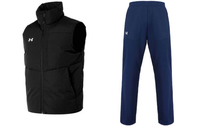 Under Armour Casual Sportswear Unisex Black Top+Collegiate Blue