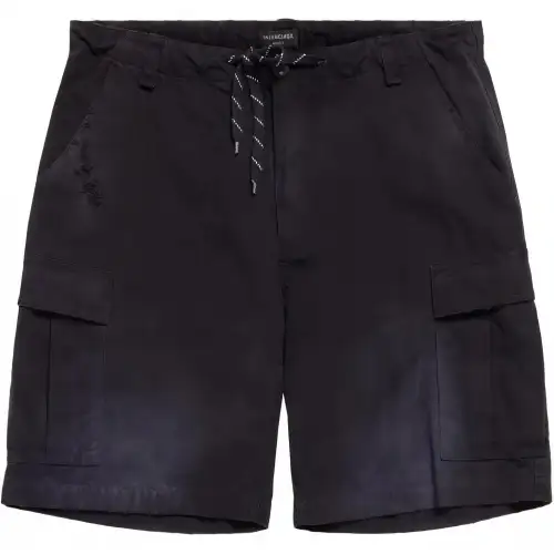 Balenciaga Faded Cotton Cargo Shorts