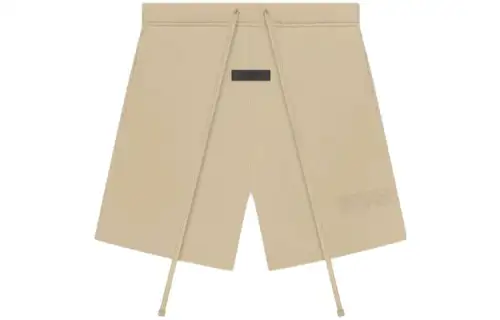 Fear of God Essentials Drop2 SS23 Solid Color Drawstring American Heavy Shorts Men's Sand White