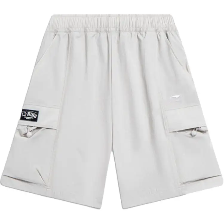Li Ning Sports Life Collection Casual Shorts Men's Light Smoke Gray
