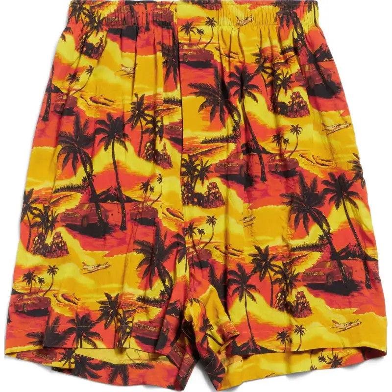 Balenciaga Hawaiian Car Pyjama Shorts