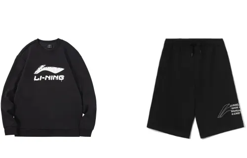 Li Ning Casual Sportswear Men's Crew Neck Moderate