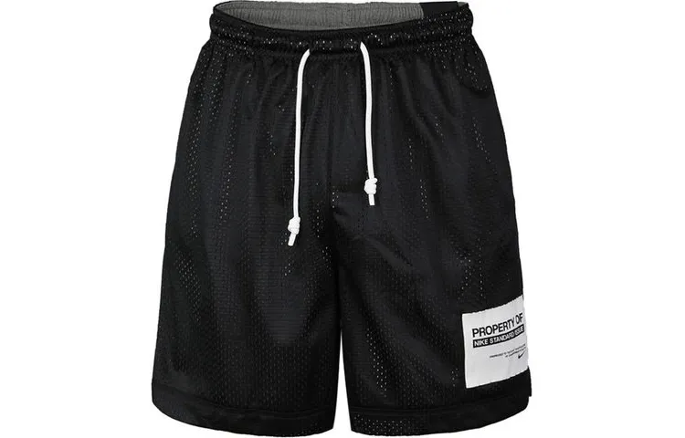 Nike Basketball Shorts Men's Black Moderate Straight Fit Pants