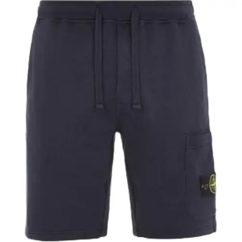 STONE ISLAND 64651 Cotton Fleece Garment Dyed Shorts