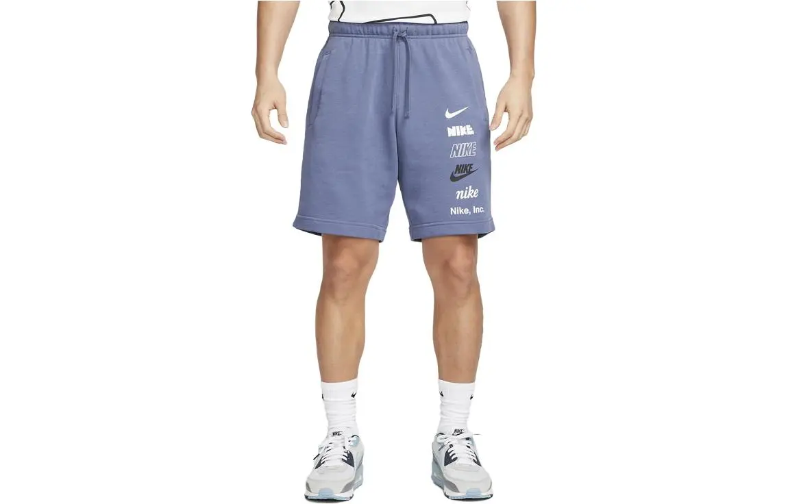 Nike Casual Shorts Men's Blue Moderate Straight Fit Pants